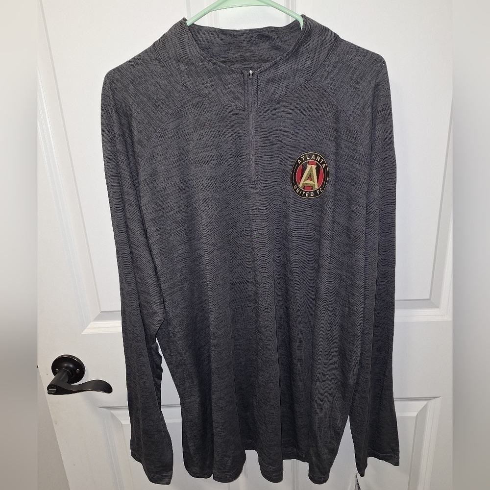 A Fanatics official MLS Atlanta United 1/4 zip mock neck long sleeve t-shirt.NWT